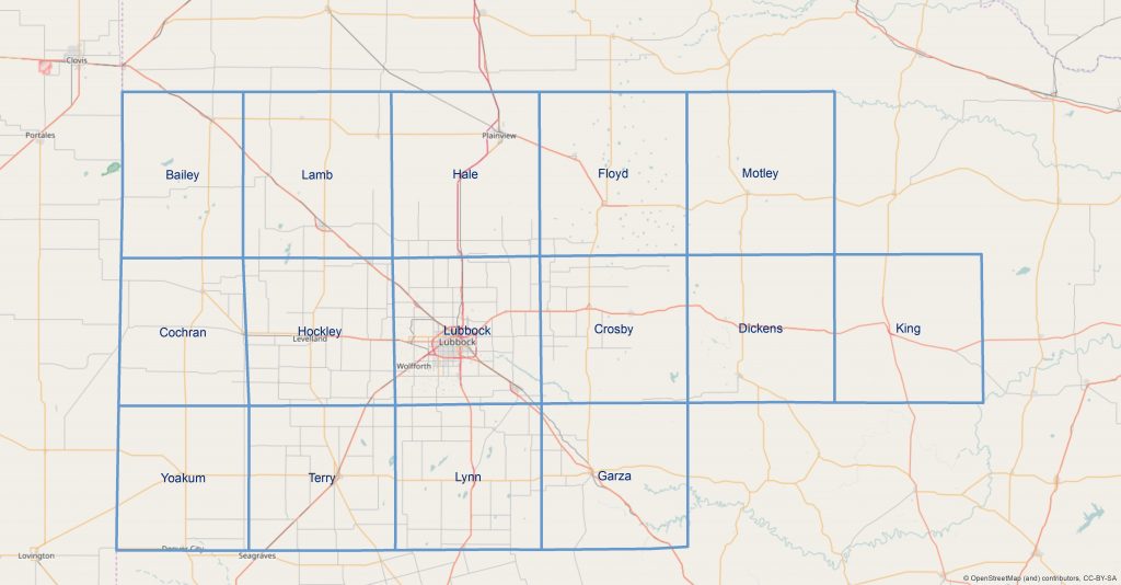 Workforce Solutions Southplains Service Map