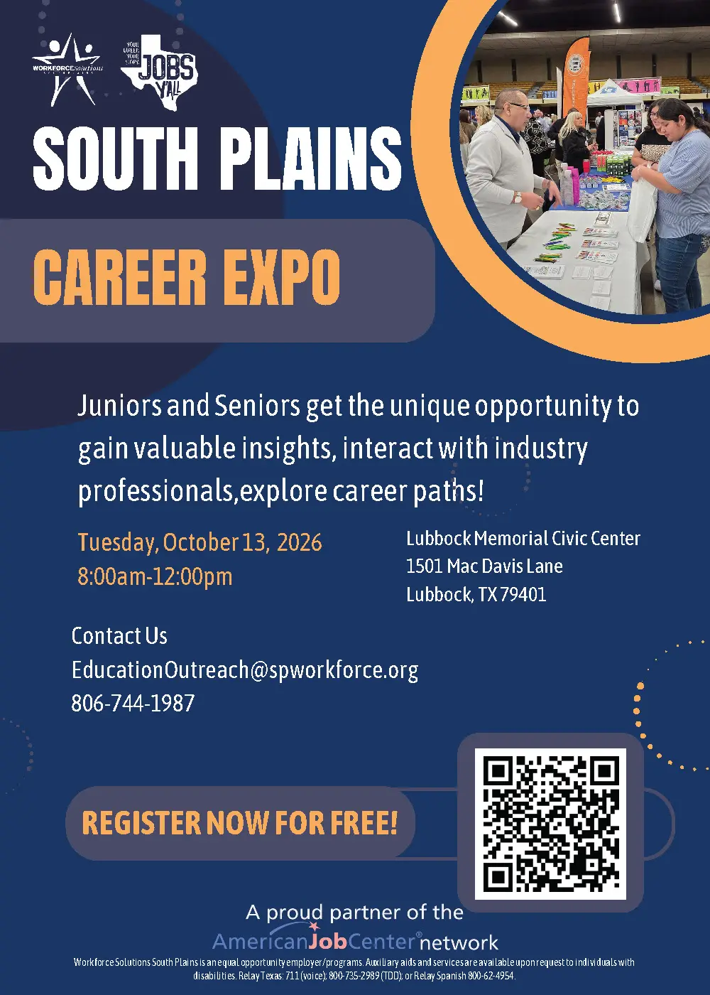 2026 Career Expo Flyer South Plains - Lubbock